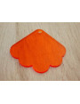 Metacrilato: Abanico triangular Naranja 52*57mm