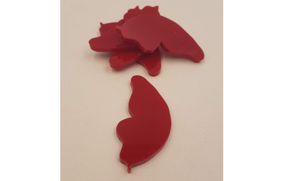 Pétalo Metacrilato 45*21 Rojo