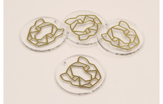 Disco Metacrilato de 30mm y lamina Tigre