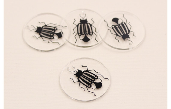 Disco Metacrilato de 30mm con lamina Escabajo