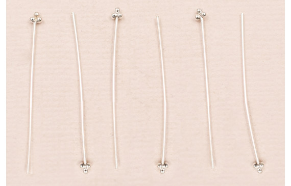 ALFILER 30MM TRES BOLAS PLATA LEY