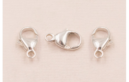 MOSQUETON REDONDO 13MM PLATA LEY 925