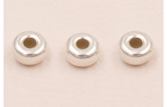 Pieza Donnut 4mm PLATA
