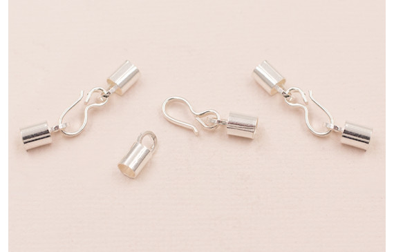 CIERRE COMPLETO PLATA largo de 26mm y paso de 3,5m