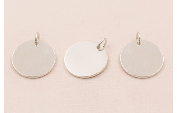 Chapita PLATA 925  de15mm