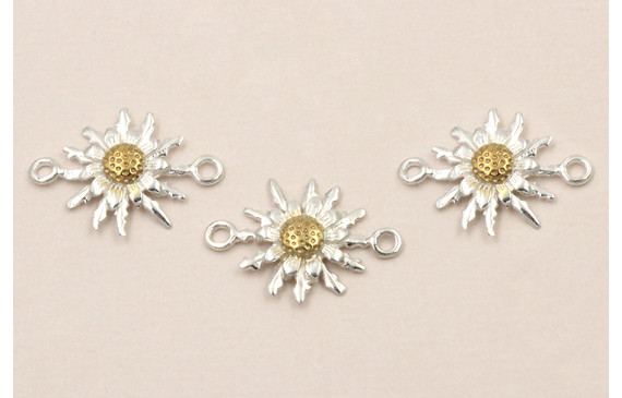 Pieza Eguzkilore 20-12mm Plata 925 y baño Oro