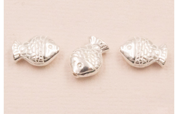 Pieza Pez trasversal Plata 925 11*7mm