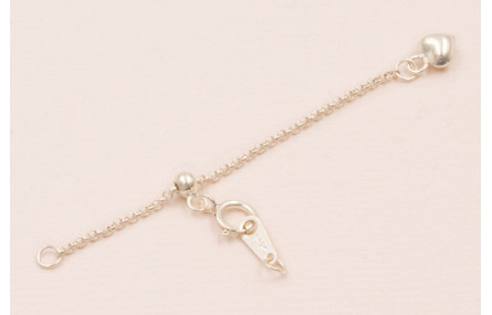 Cierre completo P.925 con cadena y corazon