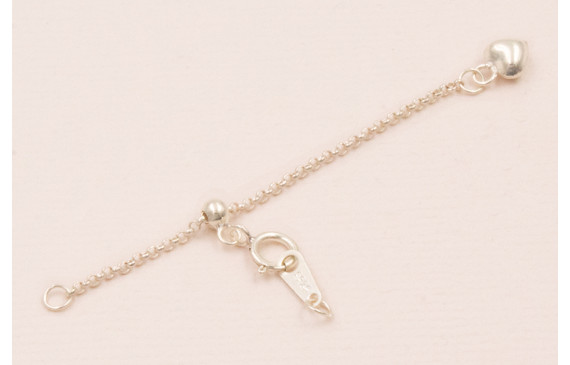 Cierre completo P.925 con cadena y corazon