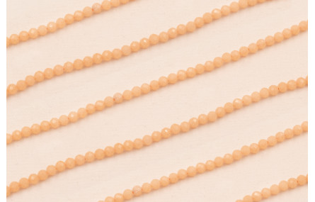 Ristra de 36cms Piedra facetada de 3mm Rosada