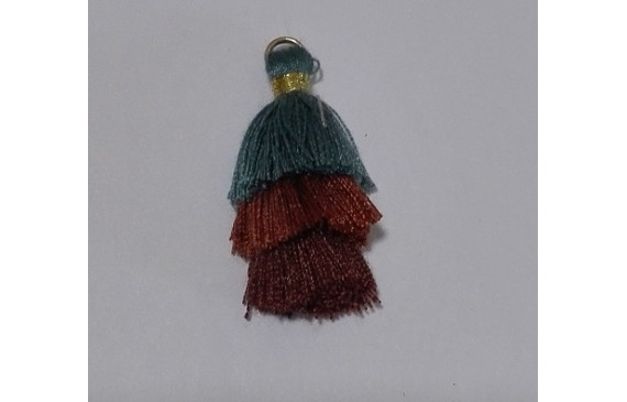 Pompon triple Azul-Caldera-Granate