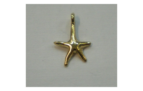 Cuenta Estrella de Mar 15*10mm Oro