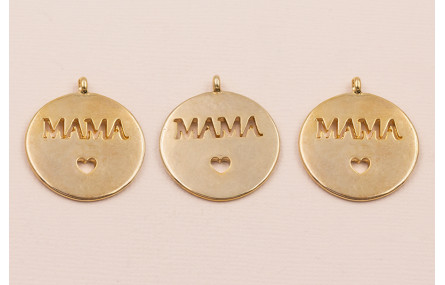 Chapa Mama con corazón Oro
