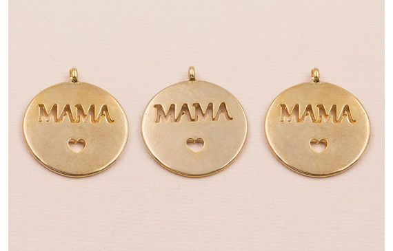 Chapa Mama con corazón Oro