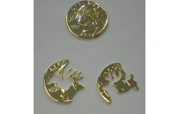 Ciervo-cerbatillo 2 piezas 23mm Oro