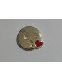 Emoticono Beso colgante 12mm Dorado