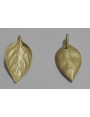 Colgante Hoja 21*11mm Oro Mate