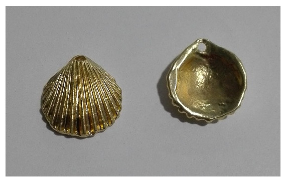 Colgante Concha 15*13mm Oro Mate