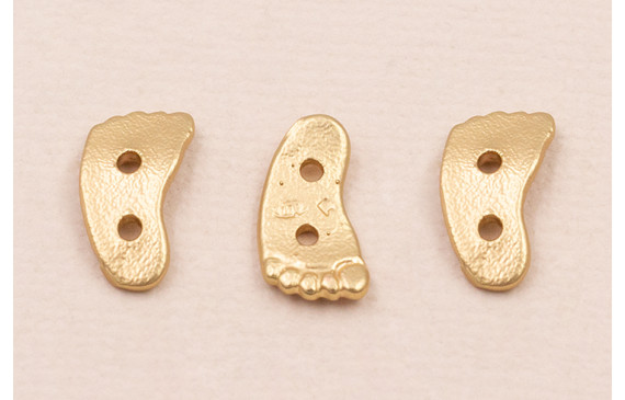 Pie 2 agujeros 14*7mm oro mate