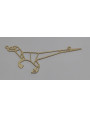 Silueta dinosaurio 65*30mm oro mate