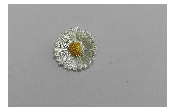 Colgante Flor 12*12 plata + oro