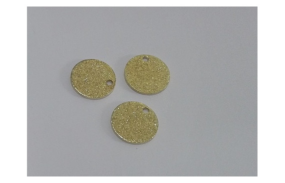 Cuenta Disco brillantina 12*12mm oro