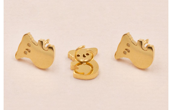 Koala Acero Inoxidable 7mm Oro