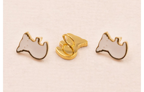 Koala Acero Inoxidable 7mm esmalte Rosa Palo