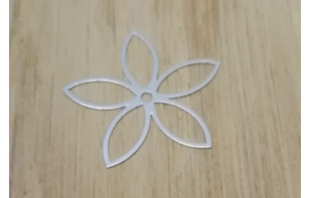 Flor Lámna Plana 25mm diam. Plata Mate