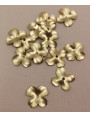 Pieza Flor 4 pétalos 17mm diámetro Oro Mate