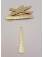 Colgante Lámina martilleada 34*6mm Oro Mate