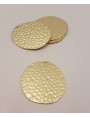 Disco Martilleado 35*30mm Oro Mate