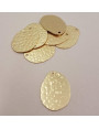 Colgante Lámina Ovalada Martilleada 21*17mm Oro M.