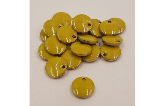 Disco esmaltado 8mm  Mostaza