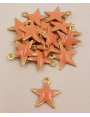 Pieza Estrella esmaltada 10mm Rosa
