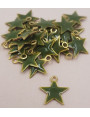 Pieza Estrella esmaltada 10mm verde Hierba