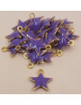 Pieza Estrella esmaltada 10mm Morada
