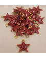 Estrella esmaltada 10mm Granate