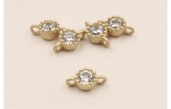 Pieza Brillo de 3mm con 2 anillas Oro