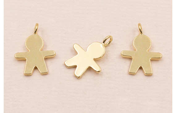 Colgante Niño 12*9mm Acero Inoxidable Baño Oro