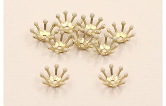 Casquilla 10mm con 8 pestañas esmaltadas Crema