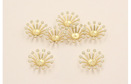 Casquilla Sol 18mm Puntas esmaltadas Beige