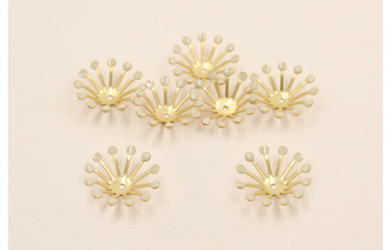 Casquilla Sol 18mm Puntas esmaltadas Beige