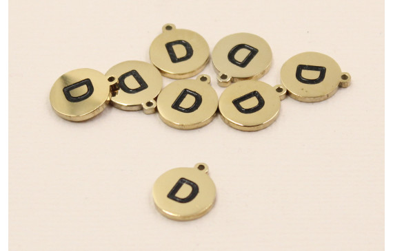 Chapa acero Inoxidable 10mm letra  D