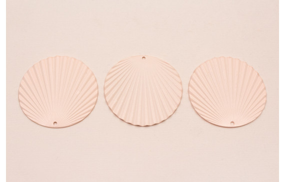 Disco ondulado 37mm Esmaltado Melocotón