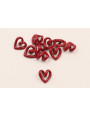 Corazón hueco 3D, 10*8*4mm Esmalte Rojo