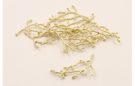 Cuenta Rama Coral 50*24mm Dorado Mate