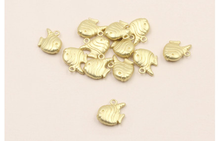 Colgante Pez Dorado Mate 9*10mm