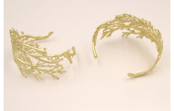 Brazalete de Coral 30mm Dorado Mate