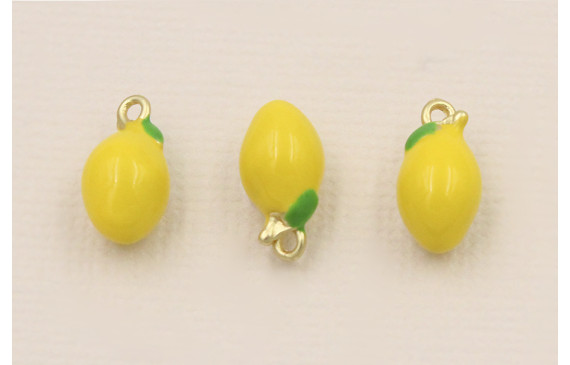 Colgante limón 11*6mm diametro amarillo